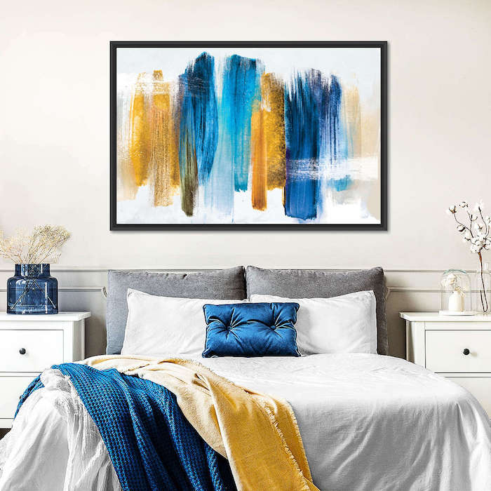 beautiful guest bedroom wall art