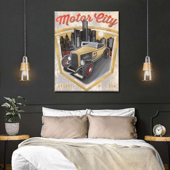 gray wall art bedroom