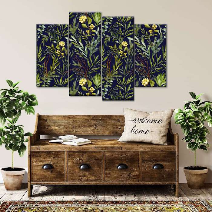 floral vintage wall art