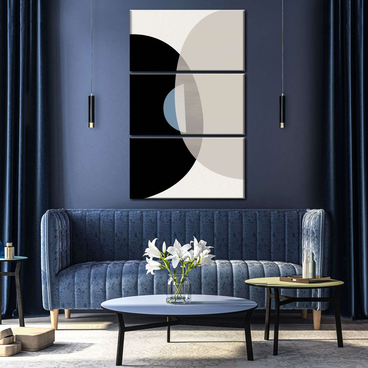 Mid Century Abstract II Multi Panel Canvas Wall Art