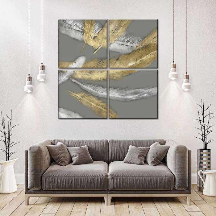 silver living room wall art