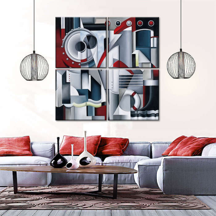 modern silver living room decor