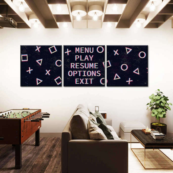 game room wall art
