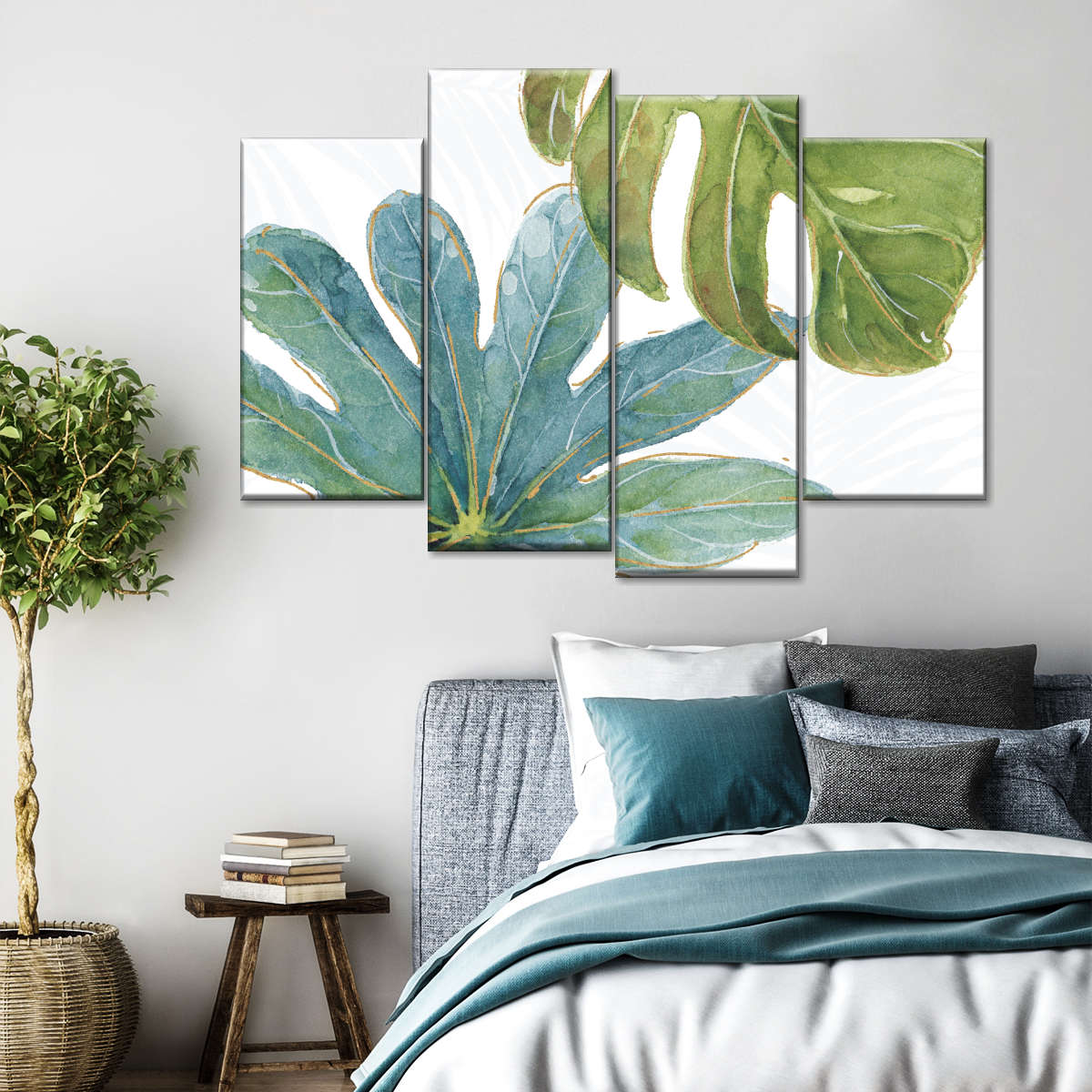 Tropical Blush VII Multi Panel Canvas Wall Art