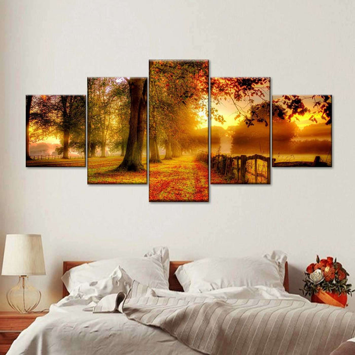 New England Fall canvas wall art