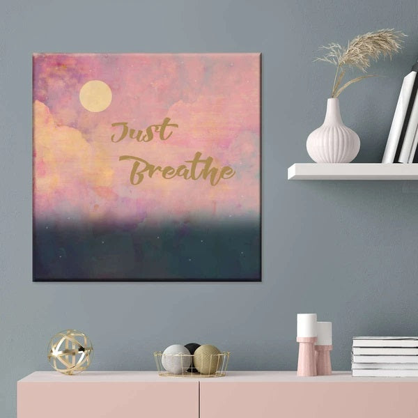 Just Breathe Multi Panel Canvas Wall Art