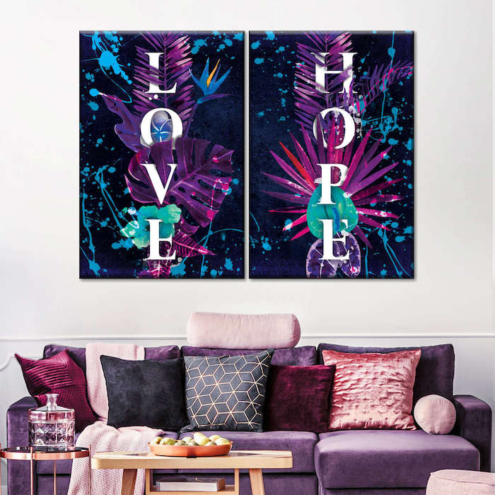 bold floral wall art