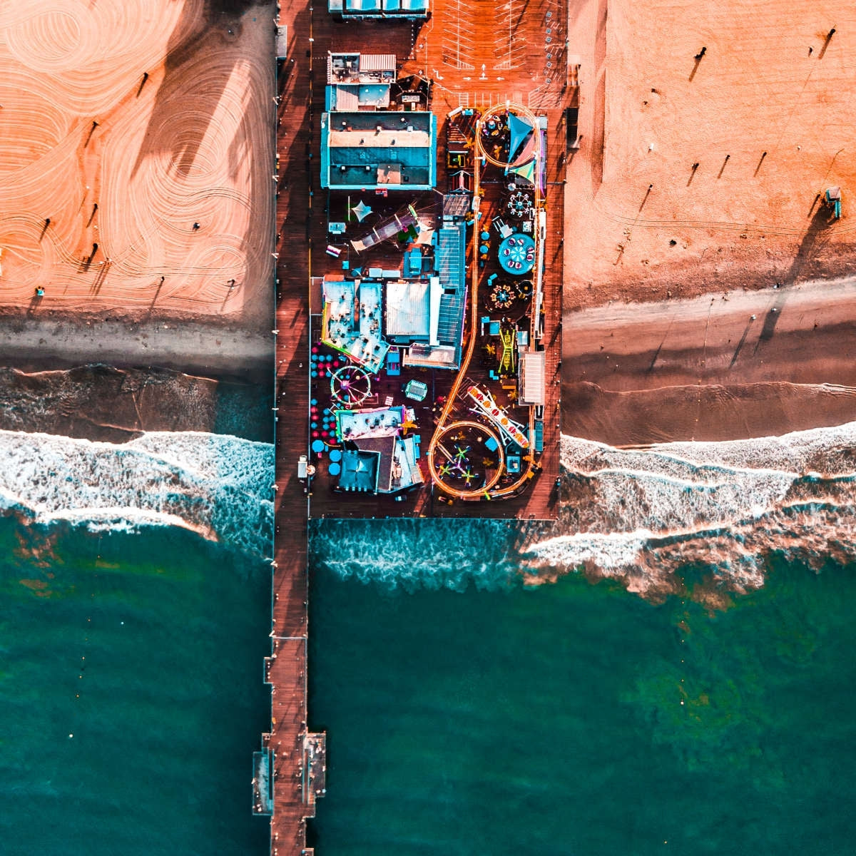 Orange, Teal and Espresso Wall Art