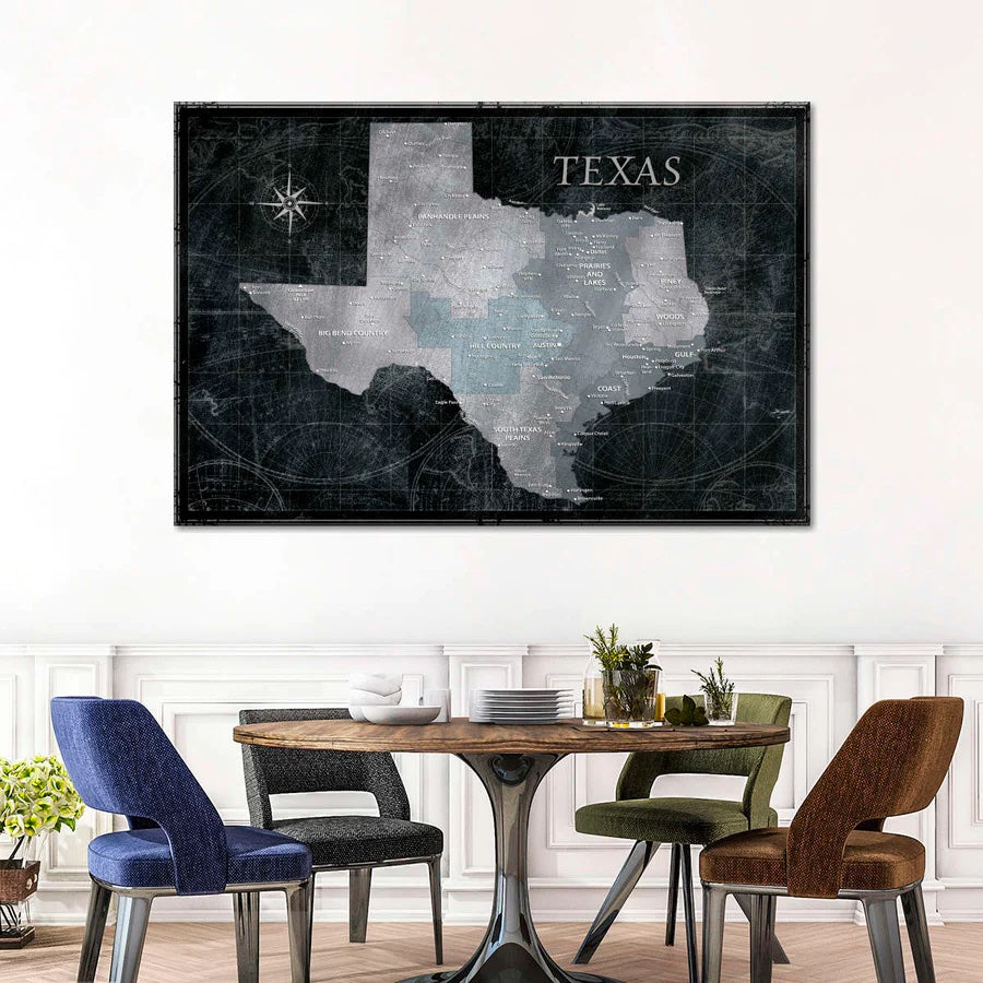 push pin map wall art ideas