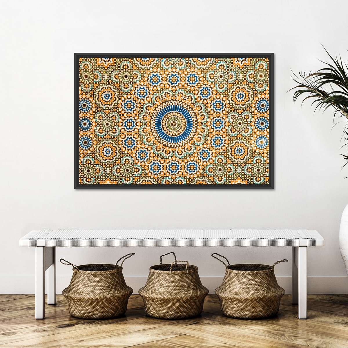 Moroccan Ceramic Tile Multi Panel Canvas Wall Art