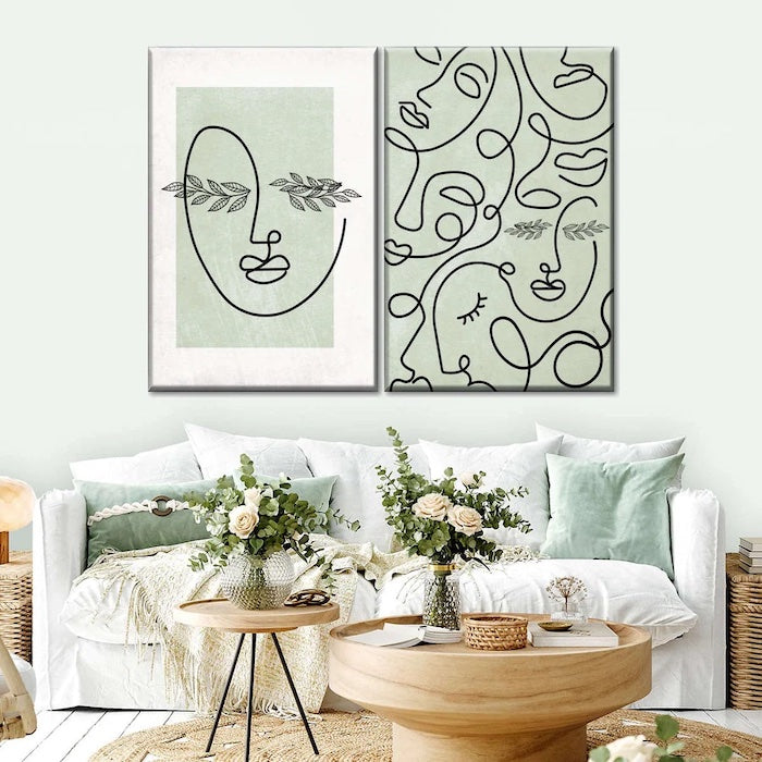 sage green wall decor