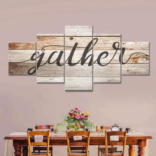 gather wall art thanksgiving
