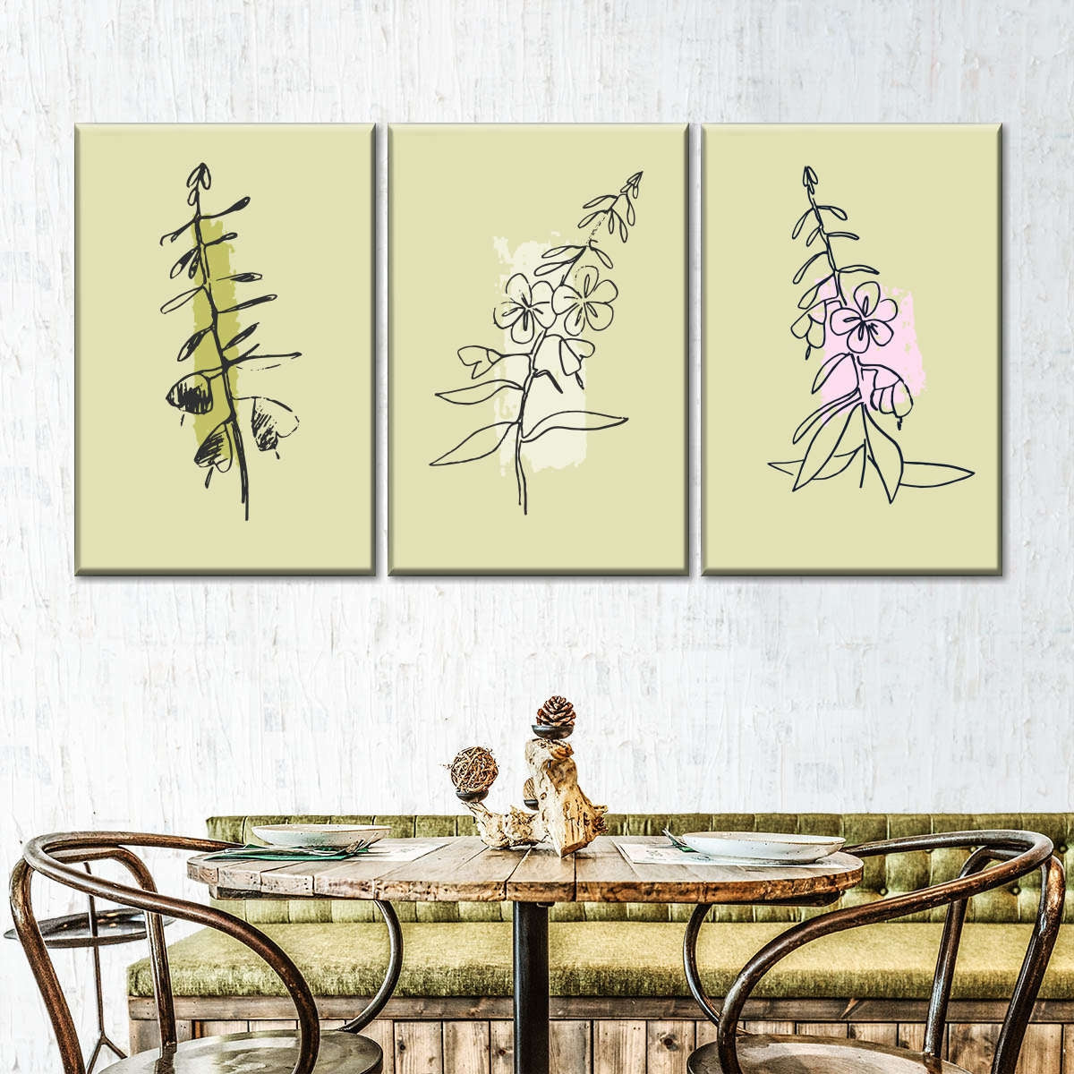 trending green wall art ideas