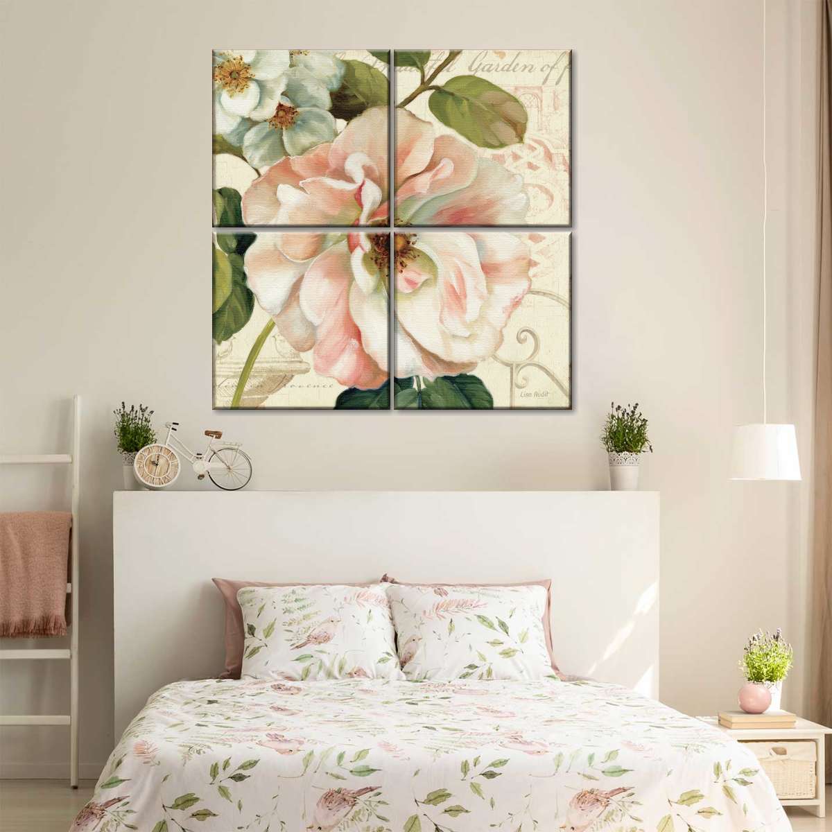 Les Jardin II Multi Panel Canvas Wall Art