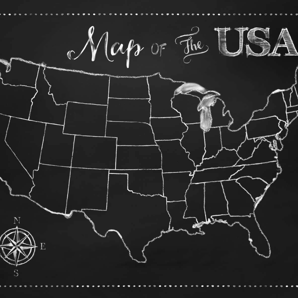 Usa Map Wall Art