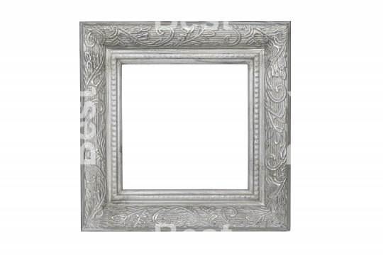 Silver carved picture frame