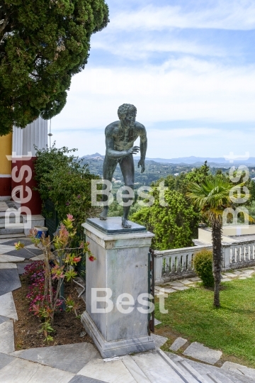 Achilleion palace in Gastouri on Corfu island, Greece. 