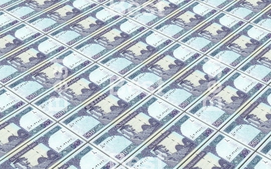 Afghan afghani bills stacks background