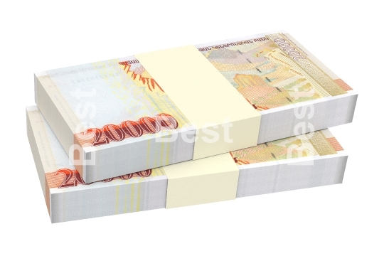 Armenian drams bills isolated on white background