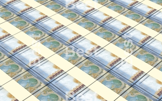 Armenian drams bills stacked background