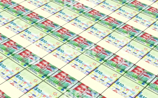 Bahamian dollar bills stacks background