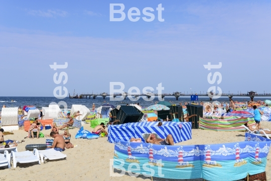 Baltic sea beach in Miedzyzdroje