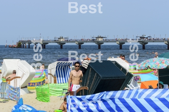 Baltic sea beach in Miedzyzdroje