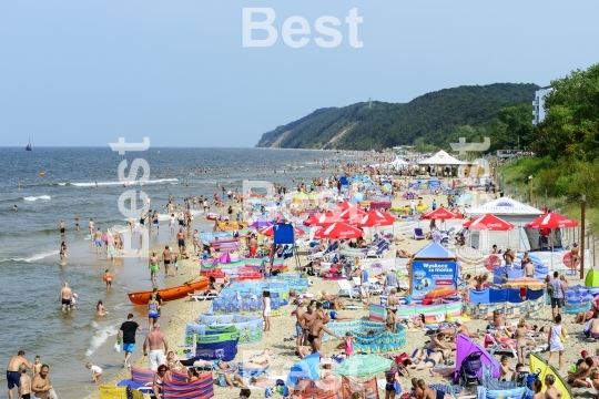 Baltic sea beach in Miedzyzdroje