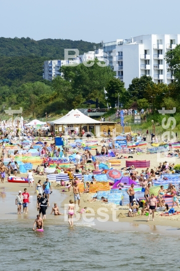 Baltic sea beach in Miedzyzdroje