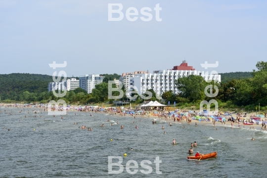 Baltic sea beach in Miedzyzdroje