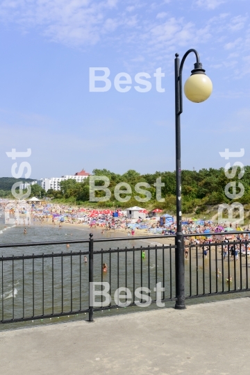 Baltic sea beach in Miedzyzdroje