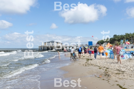 Baltic sea beach in Ustronie Morskie