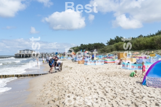 Baltic sea beach in Ustronie Morskie