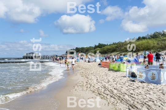 Baltic sea beach in Ustronie Morskie