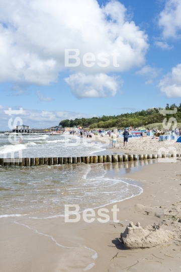 Baltic sea beach in Ustronie Morskie