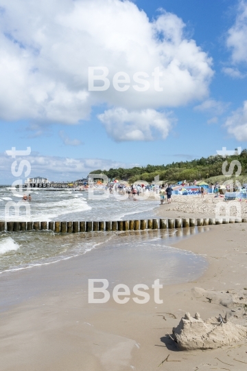 Baltic sea beach in Ustronie Morskie