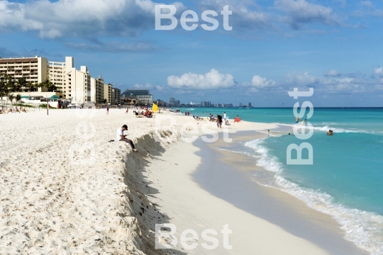 Beautiful beach in Cancun