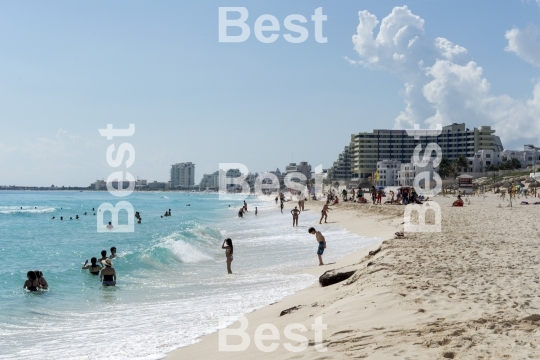 Beautiful beach in Cancun