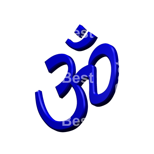 Blue Hinduism symbol. 