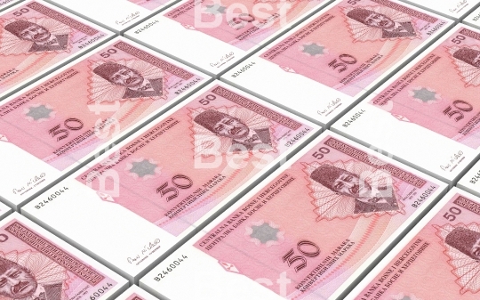 Bosnia and Herzegovina convertible mark bills stacks background