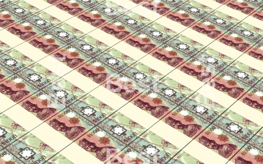 Brunei dollar bills stacks background