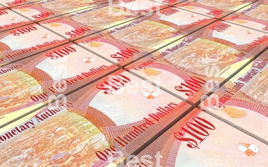 Cayman Islands money stacked background