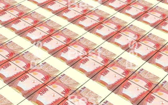 Cayman Islands money stacked background