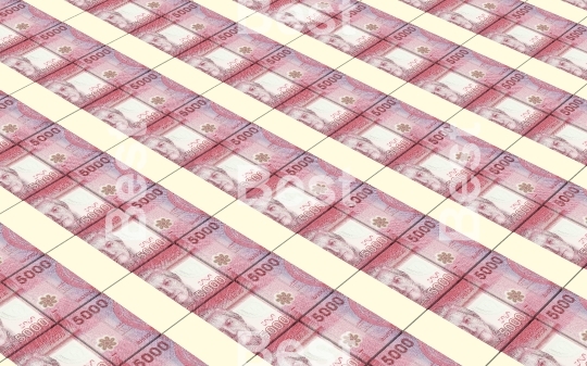 Chilean pesos bills stacks background