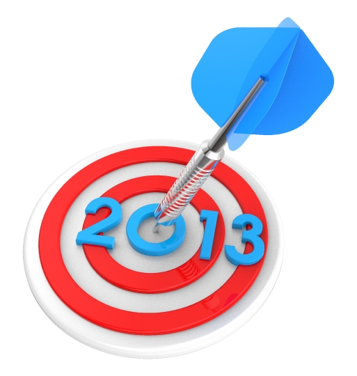 Dart hitting target - New Year 2013.