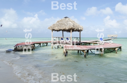 Deck at the beach in Cayo Guillermo