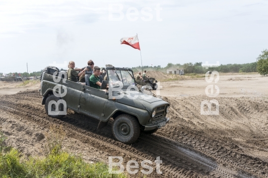 Driving on a military range