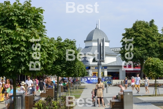 Entrance to the pier in Miedzyzdroje