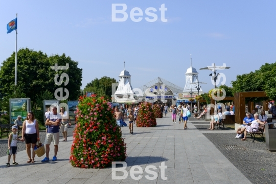 Entrance to the pier in Miedzyzdroje