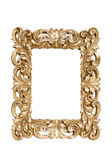 Gold carved picture frame